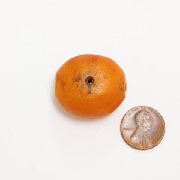 African Amber, Modified Diamond Shape with 2 Holes, 30x27mm