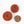 African Amber, Two Discs Half Domed, Reddish Color, 26 and 18mm Diameter, Sold as Set of 2