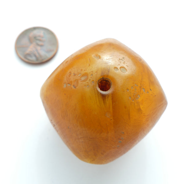 African Amber, Extra Large Diamond Shape, Medium Amber Color, 40x40mm
