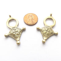 Brass, African Inspired Reproduction Small Agadez Cross, 1.75 Inches Long, Sold Individually