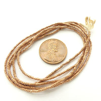 Copper, Micro Beads 1mm on 28-inch Strands