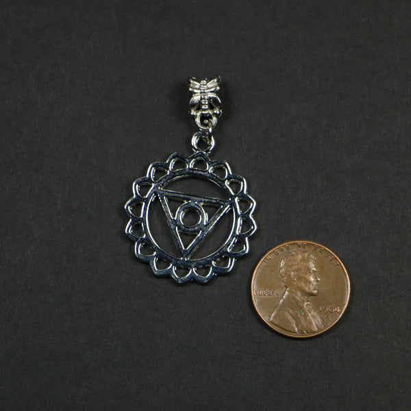 Pendants, Medium, Chakra Symbols, Throat Chakra, 27mm Diameter