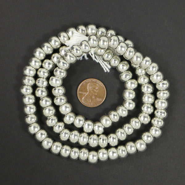 Cast Oblates Extra Large 6x9mm with Large Holes 3mm on 24-inch Strand