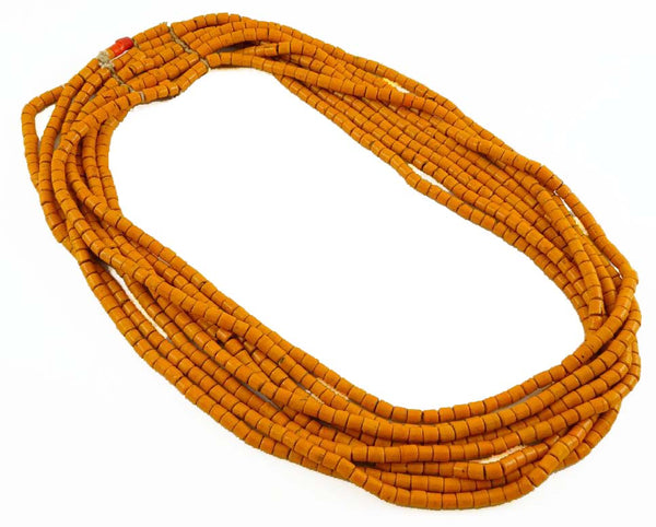 Naga Konyak Necklace, Vintage 8 Strands 30" Long