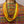 Naga Konyak Necklace 5 Strands, Orange, Yellow & Black/White Beads w/ Chank Shell, 28 inches
