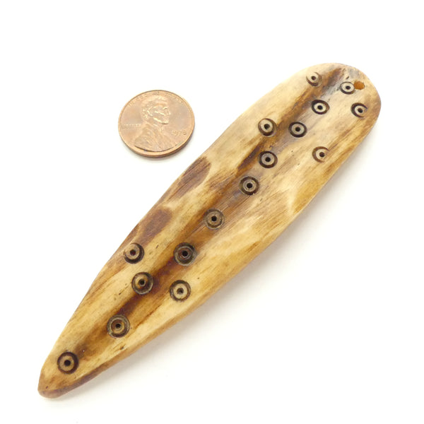 Bone, Ethiopian Blade Shape Pendant, 4 inches Long