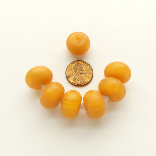 African Amber, Faux Amber, Butterscotch Color Oblates, 12x17mm, Sold in Sets of 6