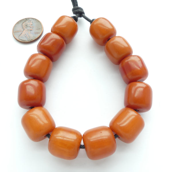 Resin, Burnt orange, 13x13mm Sold as a Set of 12