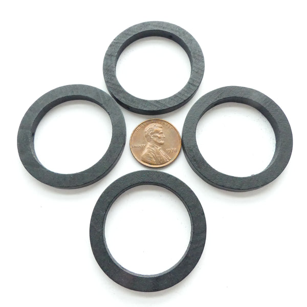 Wood Shapes, Circle Black 40mm Diameter, Sold by Sets of 4