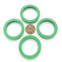 Wood Shapes, Circle Green 40mm Diameter, Sold by Sets of 4