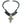 Ethiopian Cross with Black Onyx Points and Black Glass, 17 inches long