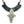 Ethiopian Cross with Black Onyx Points and Black Glass, 17 inches long