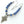 Ethiopian Silver Cross with Freeform Lapis Nuggets & Silver Chain, Adjustable