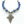 Ethiopian Silver Cross with Freeform Lapis Nuggets & Silver Chain, Adjustable