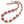 Necklace of Antique Venetian White Heart Beads in Various Shapes with Silver, 23 inches long