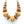 African Trade Bead Necklace, Amber King Beads with Glass Snake Beads, 21 inches long