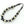 Batik Bone Necklace with Mali Silver and Matte Black Glass, 20.5 inches long