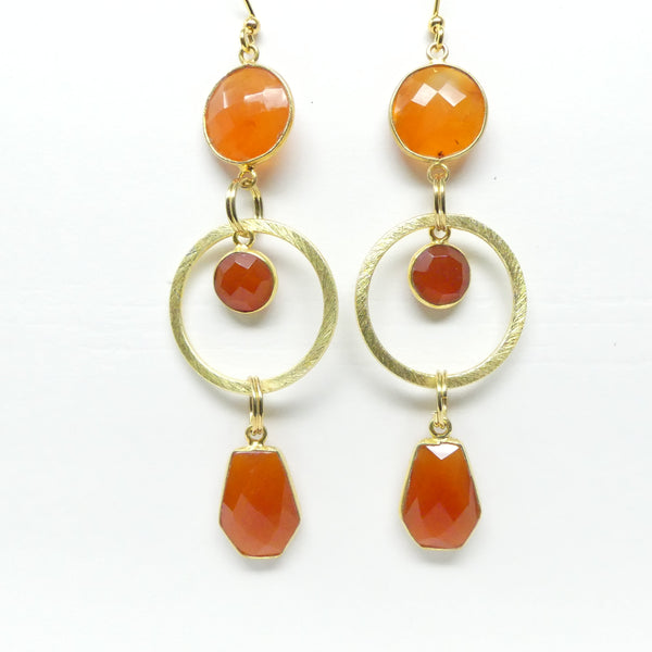 Brushed Gold Finish Links, Round 20mm Diameter, Sets of 3