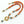 Pre-Columbian Gold Ornament Reproduction with Serpentine & Carnelian, 18 inches long