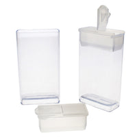 Storage, Small Flip Top Clear Boxes, Set of 4