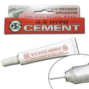 Glue, G-S Hypo Cement, AKA Bead Tip Cement for Sealing Knots