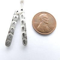 Indian Silver, Pair of Antique 7-hole Spacer Bars