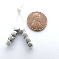 Indian Silver, Pair of Antique 4-hole Spacer Bars