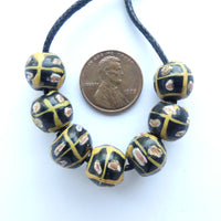 Tic Tac Toe Variation, Antique Venetian Lampwork, Set of 7