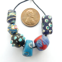 Blue Collector's Set of Antique Venetian Lampwork Trade Beads