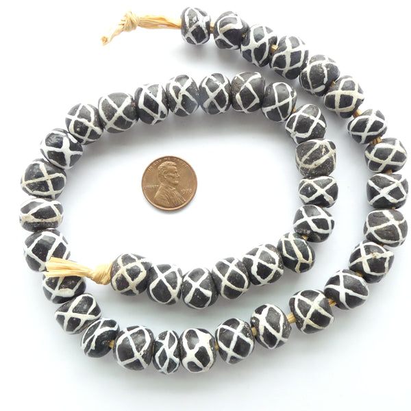 Powder Glass Rattlesnake Beads