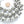 Silver (White Metal) Strands of Hollow Mali Pointed Bicone Bead, 12x15mm