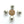 Silver (White Metal) Mali Hollow Bicone Beads, Small, Set of 8