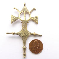 Cross of Agadez, Brass Cast Reproduction, 3x2 inches