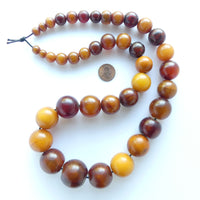 African Antique Amber, High-Graded Strand of Round Round Beads