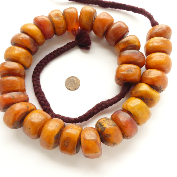 African Amber Berber Strand 22 Inches Long with 28 Large Beads