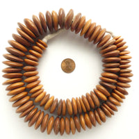 Bone Rondelles, African, X-Large Graduated 14-27mm