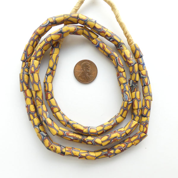 Millefiori, Antique Venetian Trade Beads, Matched Strand of Small Beads