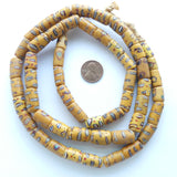 Amber Color Strand of Antique Venetian Lampwork Trade Beads,