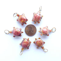 Cloisonne Turtle, Coppery with Longevity Symbols