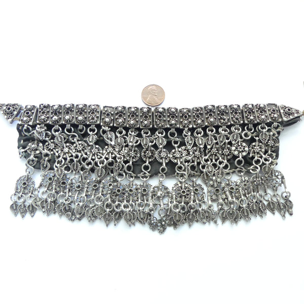 Yemeni Wedding/Dowry Silver Filigree Veil, Vintage 1930-1940s