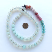 Chinese Wound Glass Beads, Antique, Opalescent and Assorted Colors