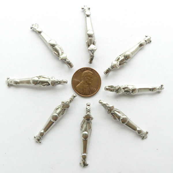 Indian Silver Antique Dangles, 1-inch long, Sold Individually