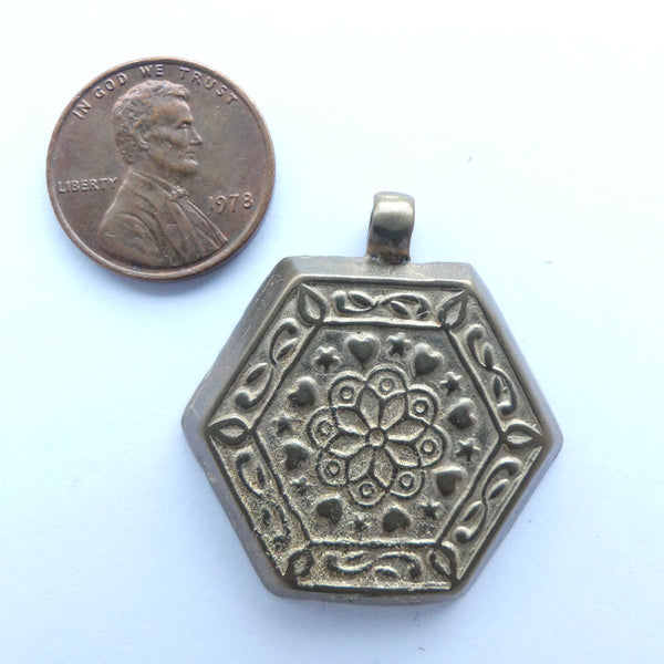 Brass, Pendants Made from Indian Silver Stamping Templates