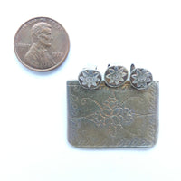 Indian Silver Antique Fire-Gilded Pendants, 30x23mm