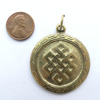 Brass, Tibetan Knot Pendant, 45mm
