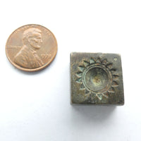 Stamping Die/Block, Antique Bronze, Sun Design, 16mm