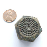 Stamping Die/Block, Antique Bronze, Lotus/CrownChakra Design, 28mm