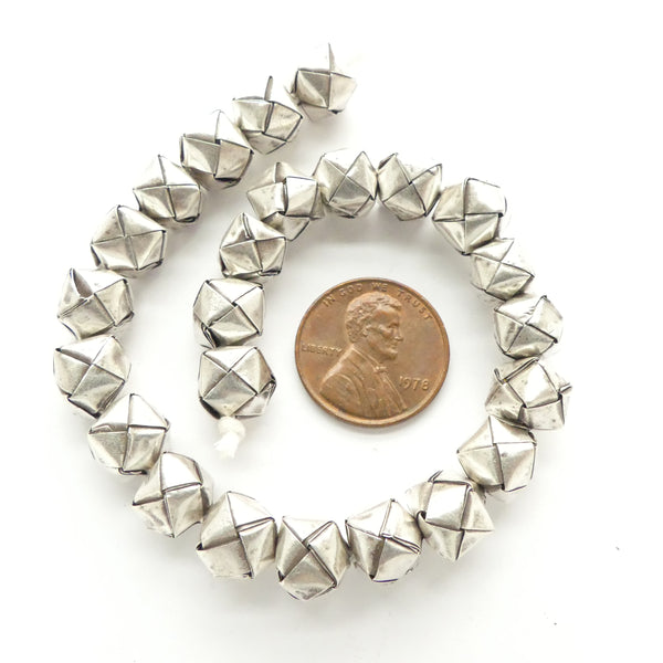 Thai Silver, Origami Beads, Small Cubes 8mm, Sold Individually