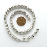 Thai Silver, Smooth Collared Bead, Medium 6x6mm, Sold Individually