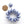 Blue & White Porcelain, Rondelle 9x13mm, Geometric Design, Set of 12